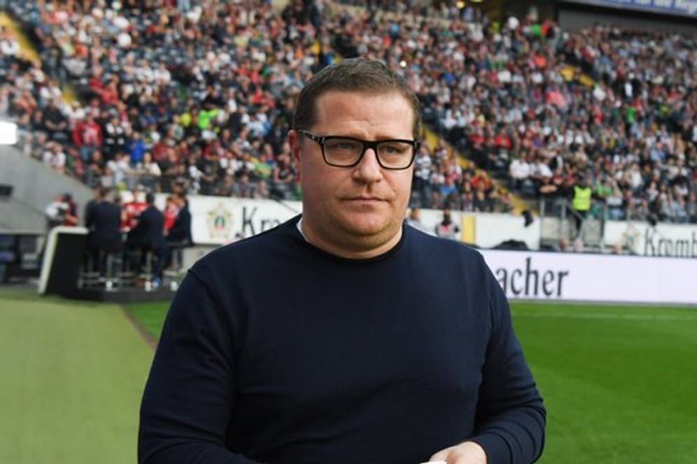 Manager Max Eberl hatte seinen Vertrag bei Borussia Mönchengladbach vor dem Spiel in Frankfurt verlängert.