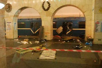 Der Metro-Zug fuhr nach der Explosion bis in die nächste Station weiter.