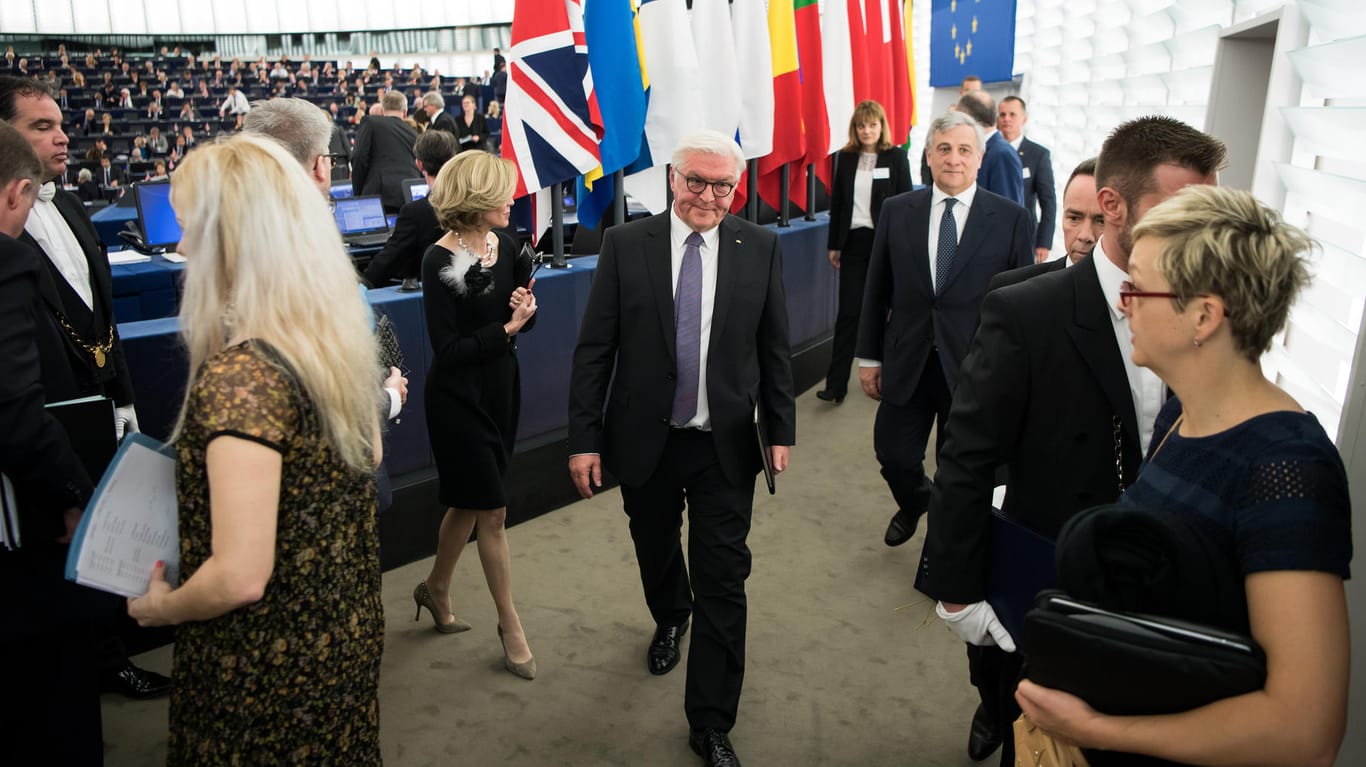 Bundespräsident Steinmeier besucht EU-Parlament