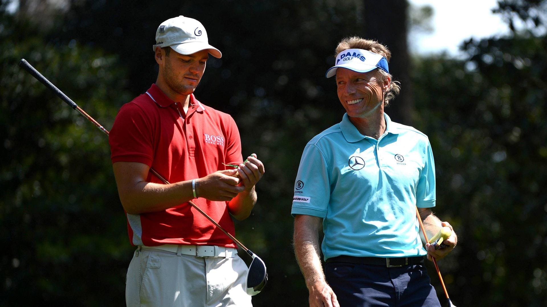 Martin Kaymer (l.) und Bernhard Langer sind die deutschen Starter beim Masters in Augusta.