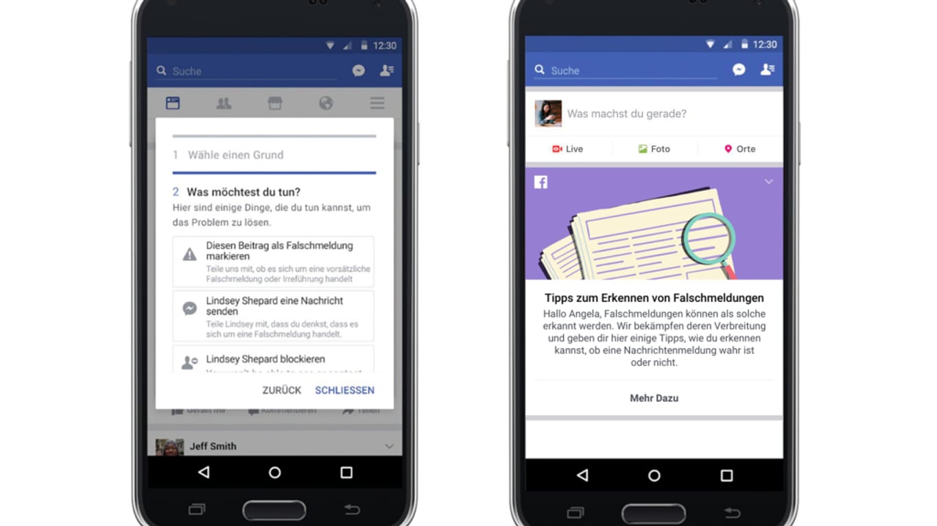 Facebook erklärt, wie Falschmeldungen gemeldet werden können