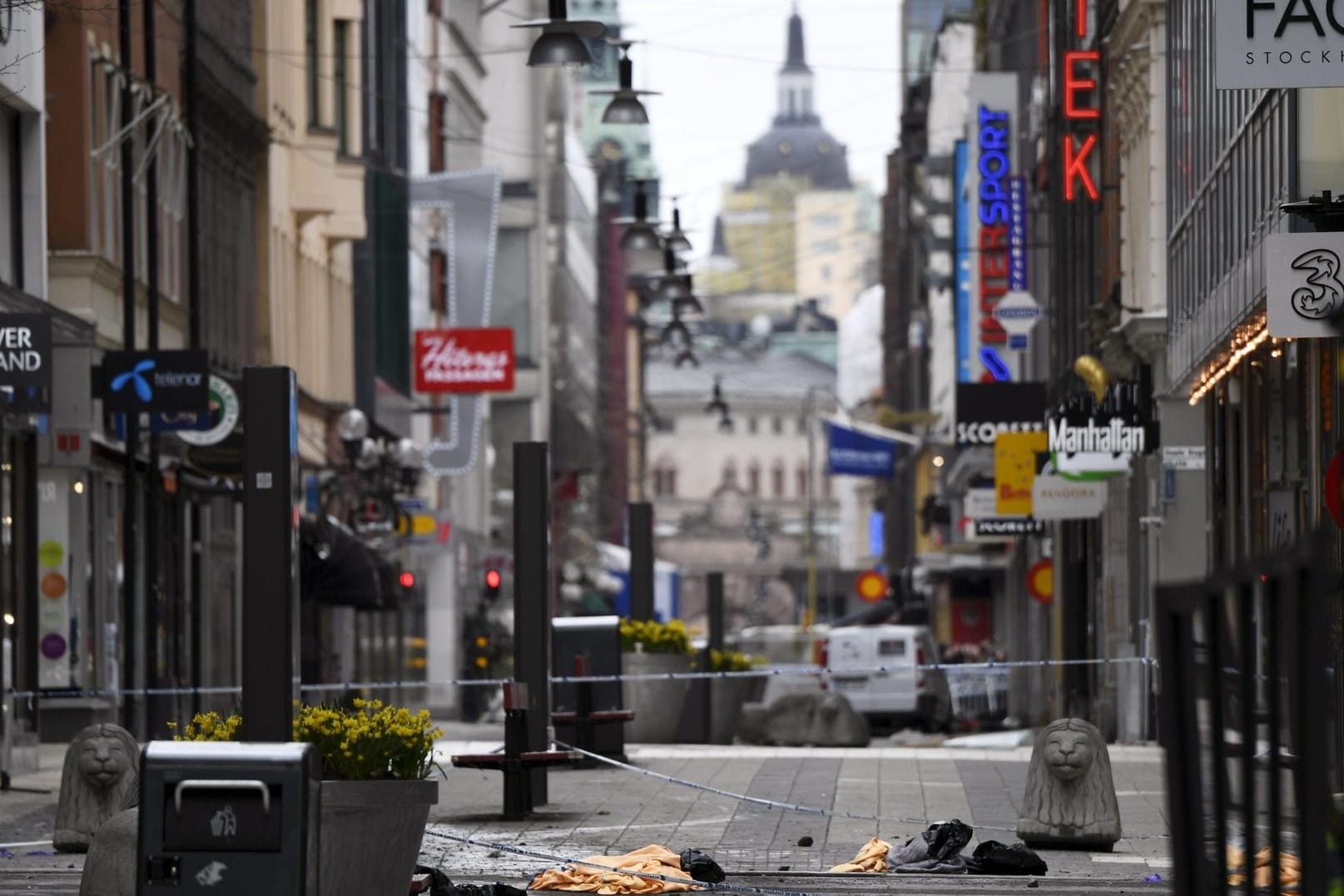 Der Tatort, einen Tag nach dem Anschlag in Stockholm.