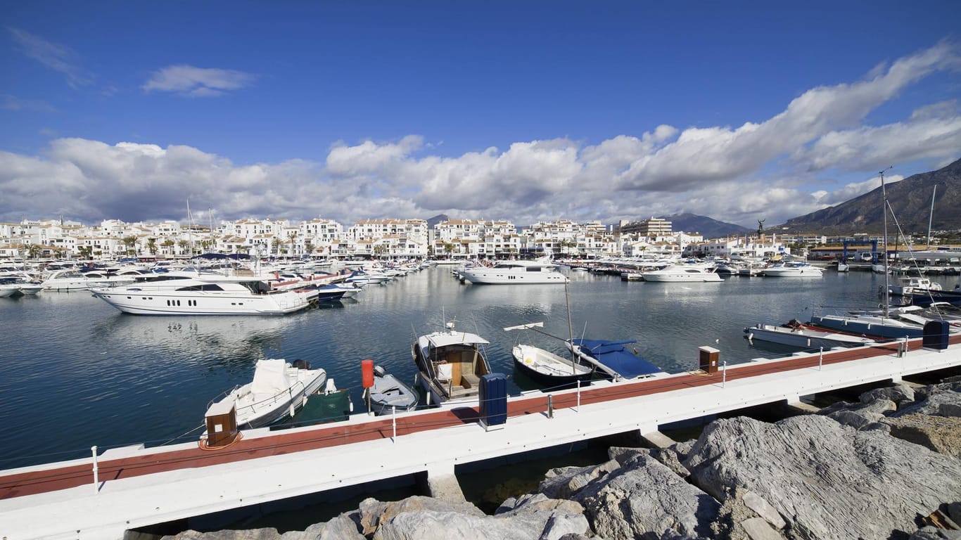 Spain Andalucia Marbella Puerto Banus resort marina on Costa del Sol at Mediterranean Sea PUBLICA