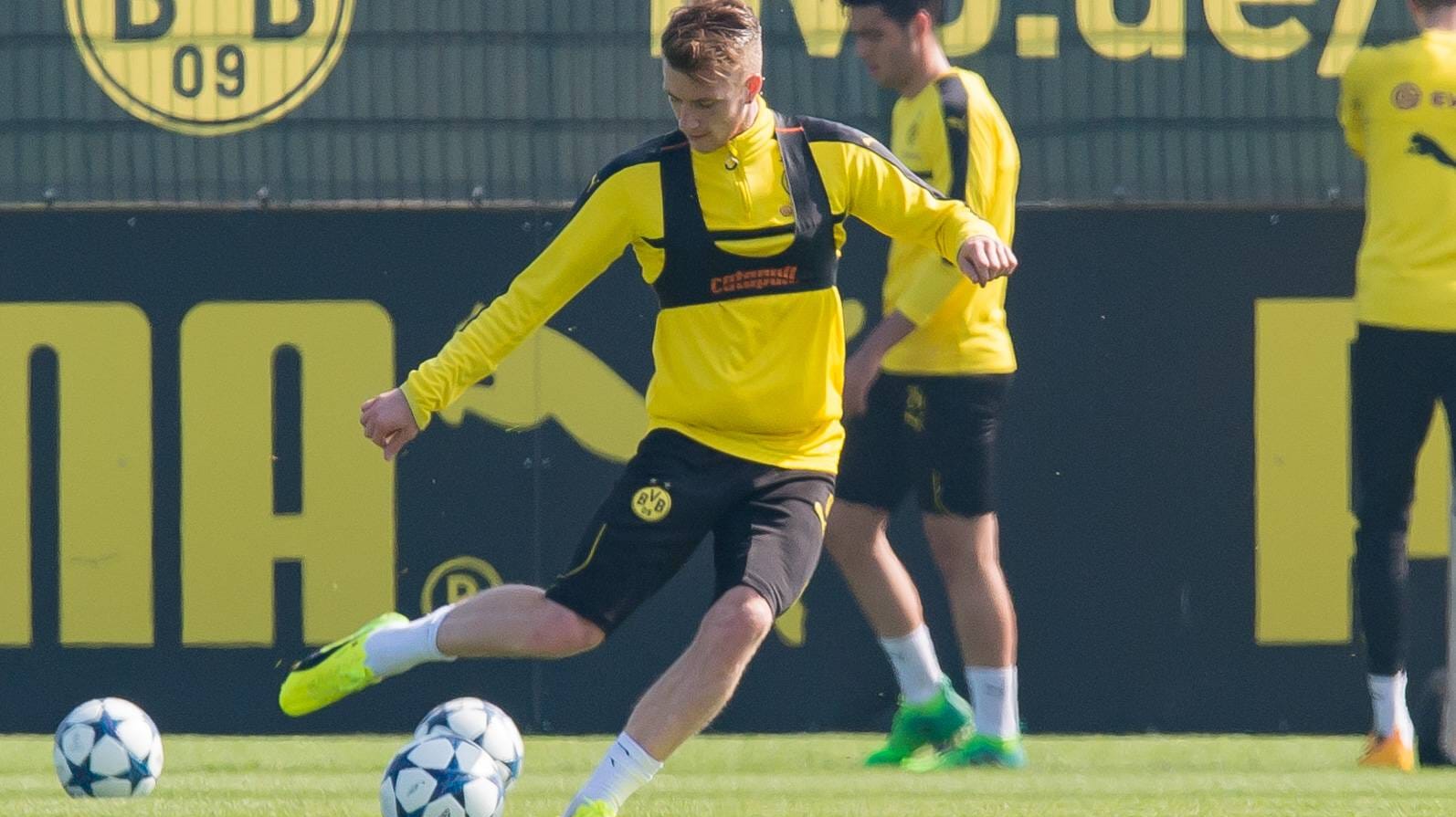 Marco Reus beim Training. Der Nationalspieler will gegen Monaco sein Comeback geben.