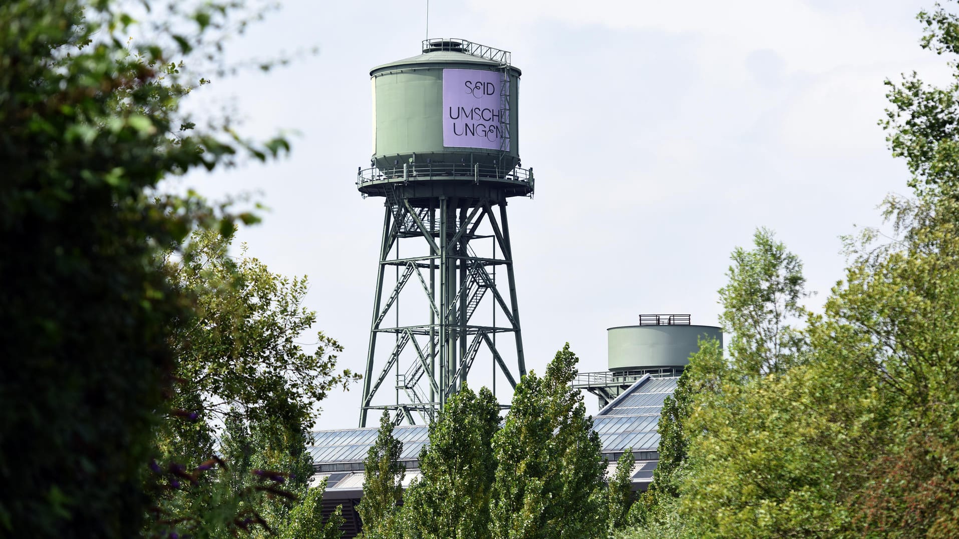 Der Wasserturm der Bochumer Jahrunderthalle. Hier ereignete sich das Unglück.