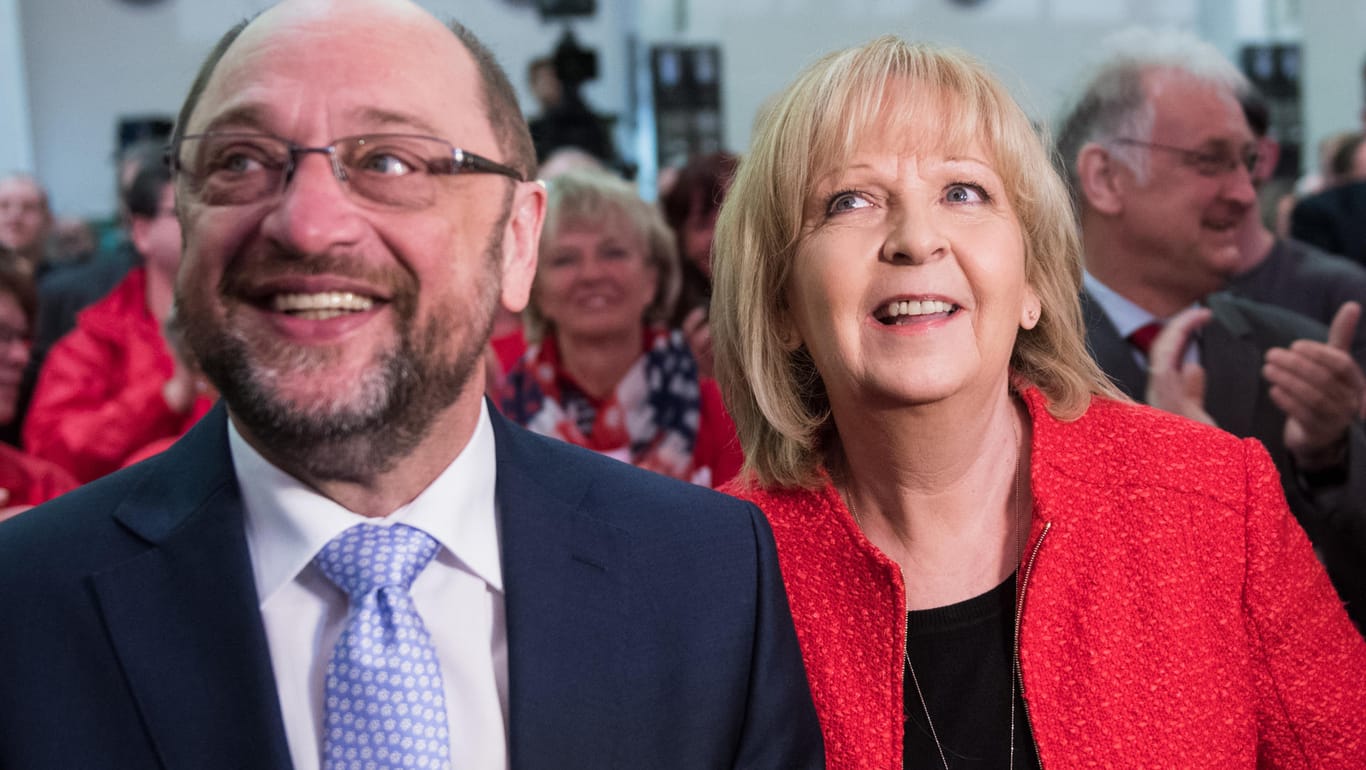 Martin Schulz und Nordrhein-Westfalens Ministerpräsidentin Hannelore Kraft in Essen.