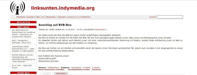 Dieses zweite Bekennerschreiben tauchte im Internet auf.