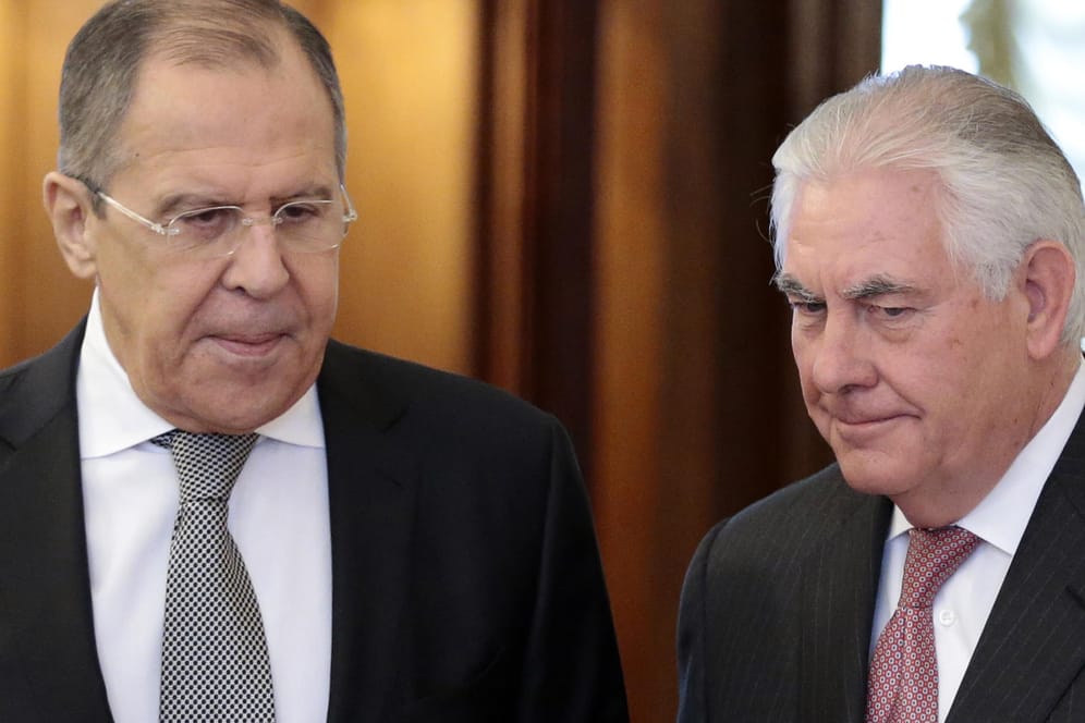 US-Außenminister Rex Tillerson und sein russischer Amtskollege Sergej Lawrow in Moskau.