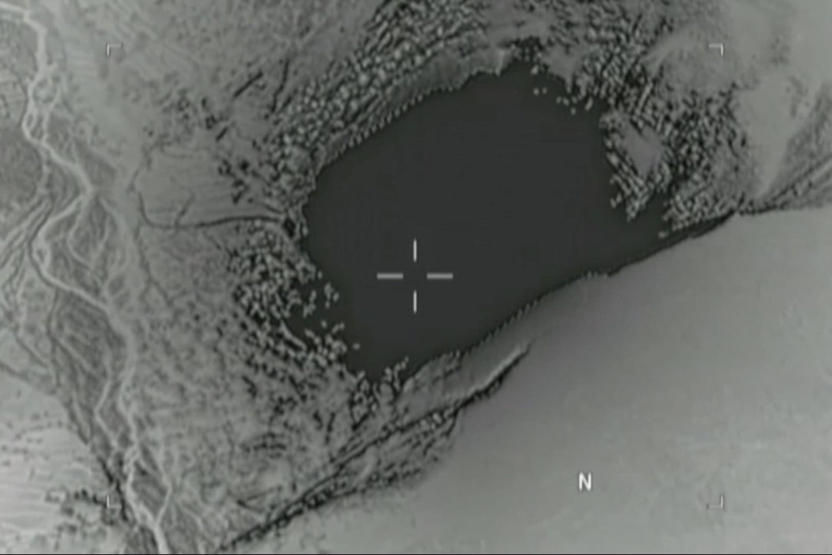 Das Luftbild der US-Armee zeigt den Moment der Explosion.