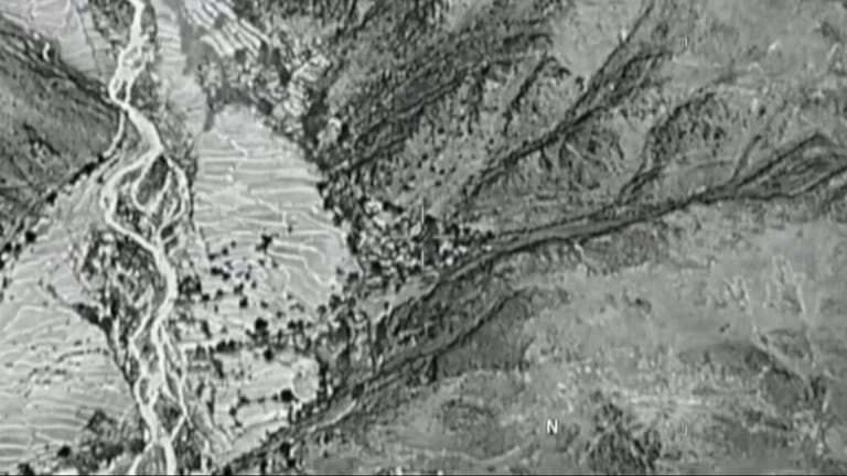 So sah das Tal vor dem Einschlag der Bombe aus.