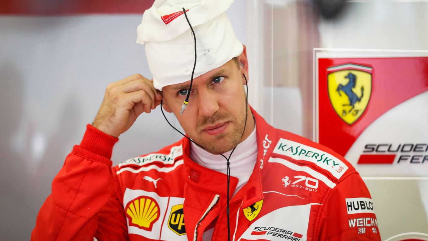 Sebastian Vettel beim Training in Bahrain.