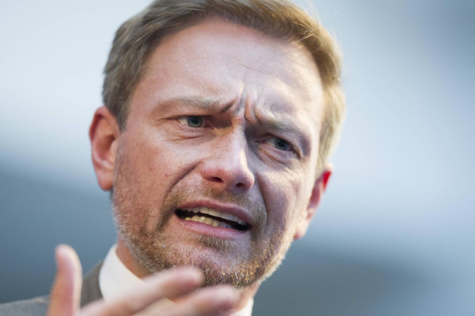 Christian Lindner, Parteivorsitzender und Spitzenkandidat während einer Wahlkampfveranstaltung der FDP NRW in der Zeche Westfalen in Ahlen am 03.04.2017.