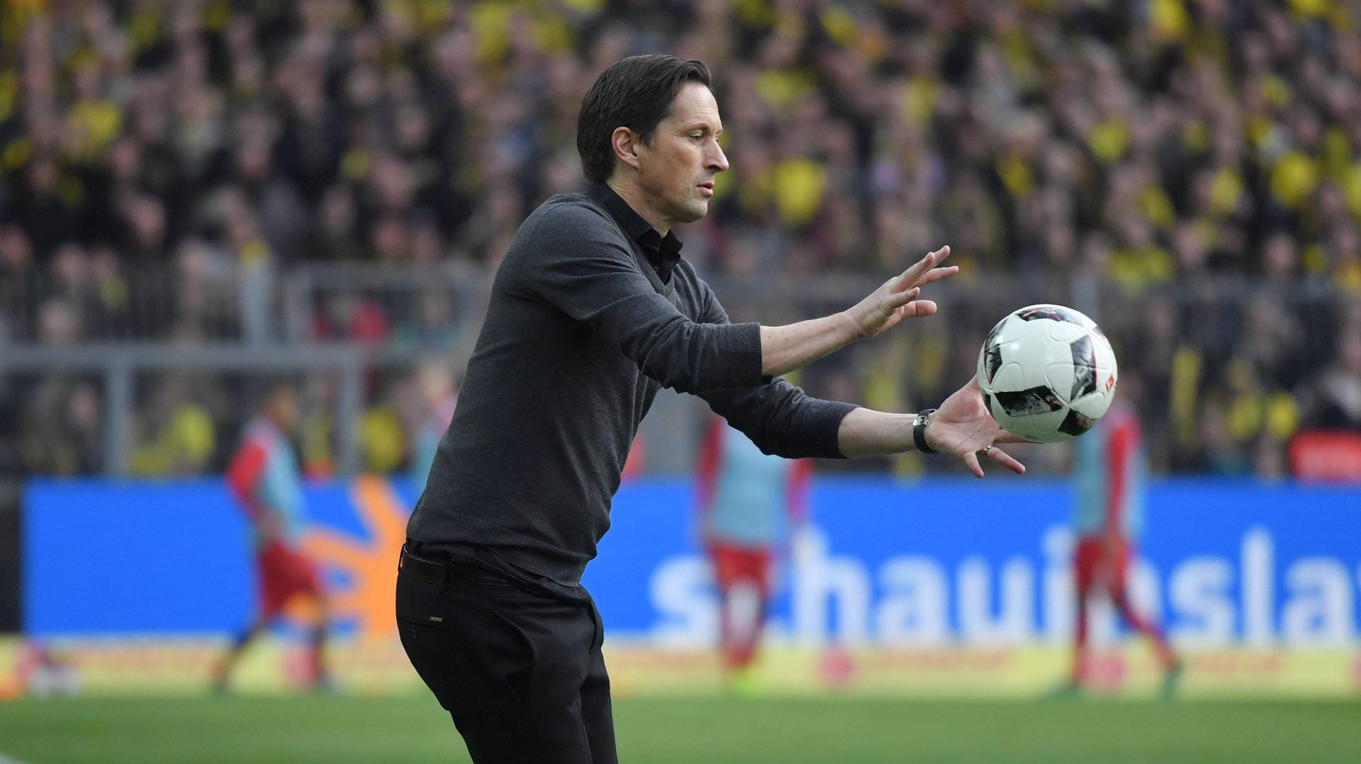 Schnappt sich der holländische Fußballverband Roger Schmidt? Er musste im März in Leverkusen gehen.