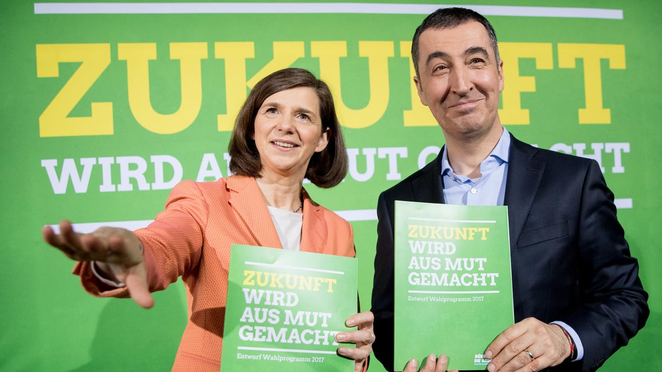 Die Grünen gehen mit dem Spitzenduo Katrin Göring-Eckardt und Cem Özdemir ins Rennen.
