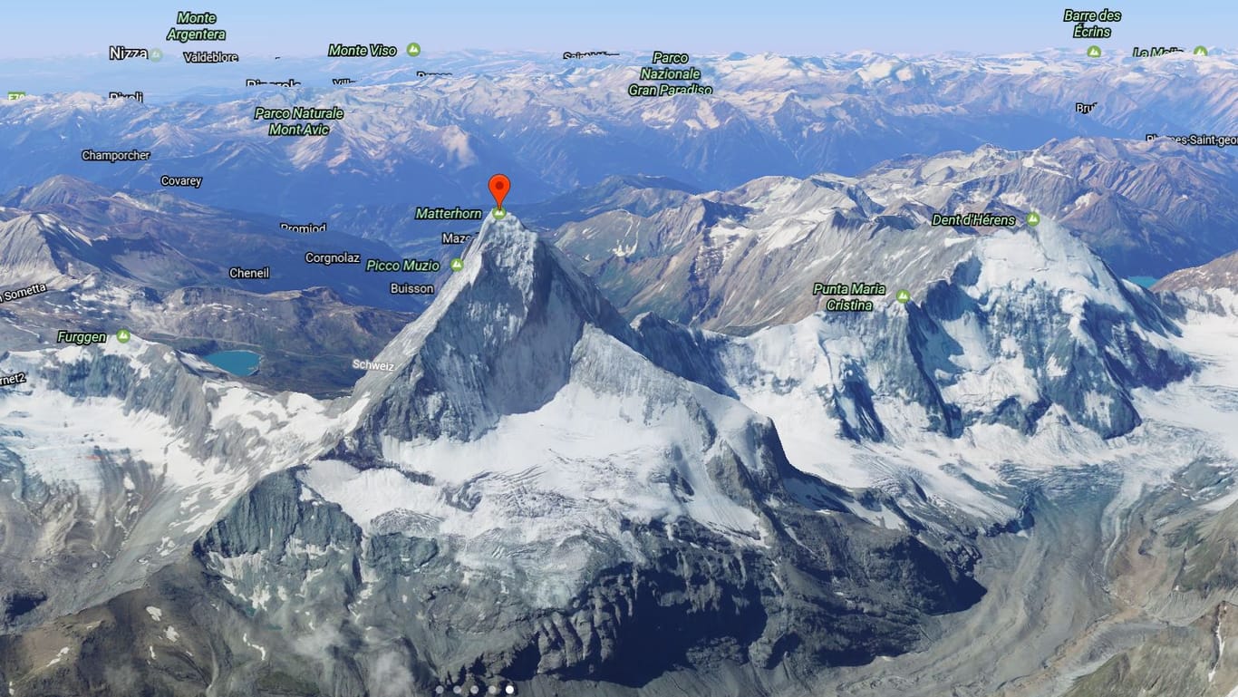 Flug über das Matterhorn mit der "Auf gut Glück"-Suche