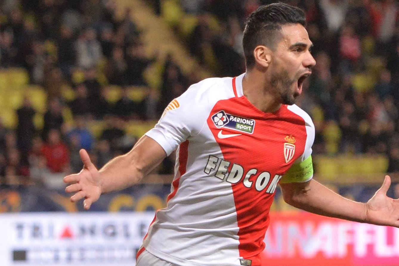 Radamel Falcao bejubelt eines seiner 26 Saisontore für Monaco gegen Nancy.