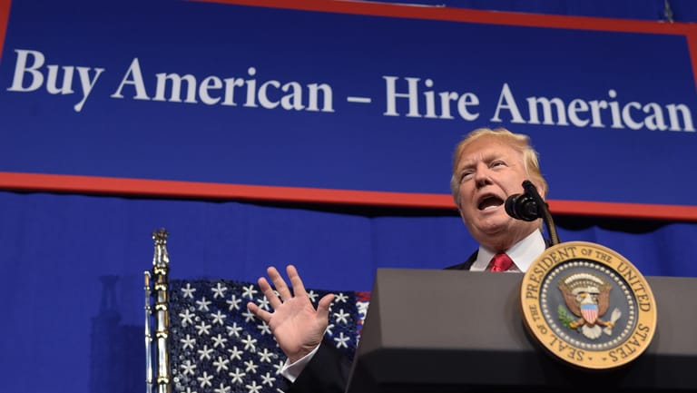 "Buy American - hire American": So lautet das Motto von Trumps Wirtschaftspolitik.