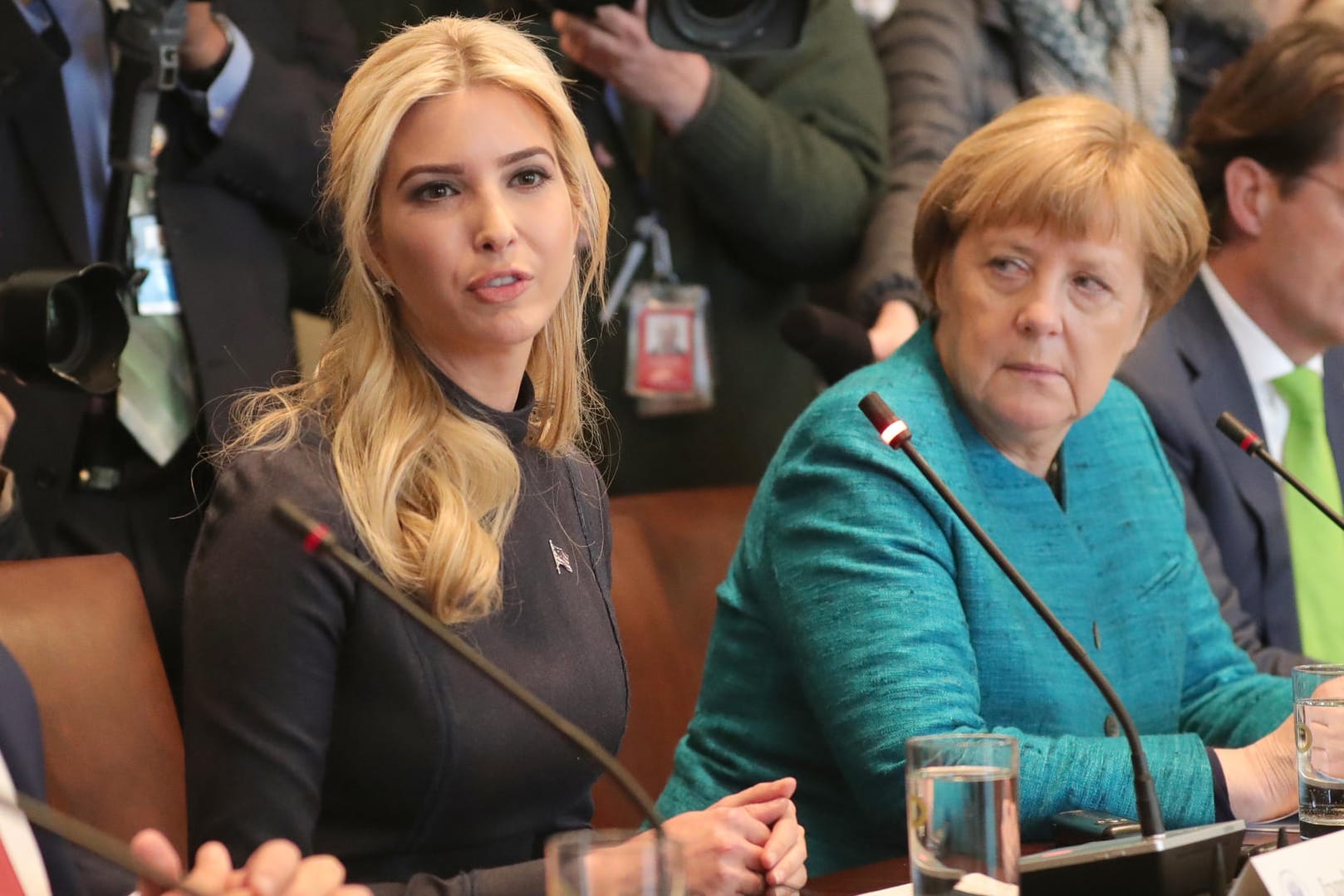 Als Beraterin für ihren Vater und den US-Präsidenten Donald Trump traf Ivanka im März auf Angela Merkel. Nächste Woche wird sie Deutschland bereisen.