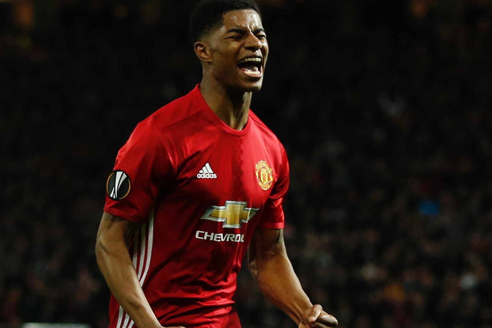 Marcus Rashford bringt Manchester United in Führung.