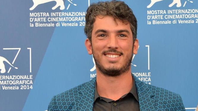 Journalist Gabriele Del Grande auf der Biennale 2014 in Venedig.