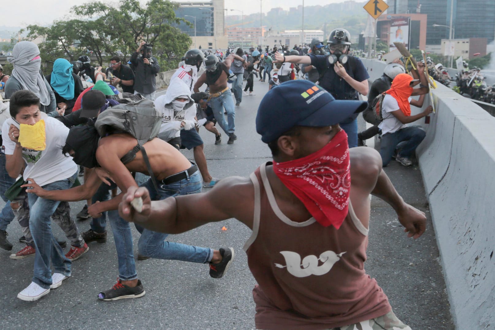 Dramatische Szenen auf den Straßen Venezuelas.