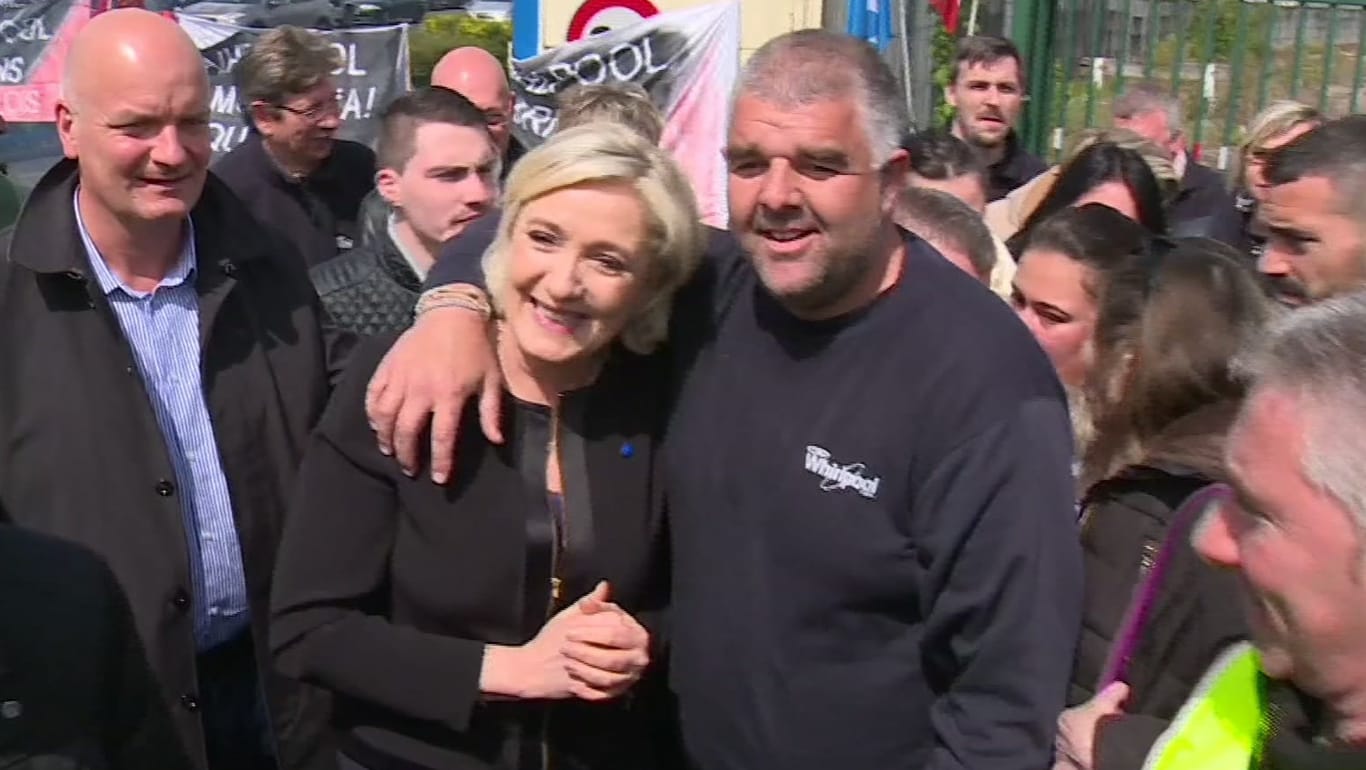 Marine Le Pen inszeniert sich als Interessenvertreterin der Arbeiter.