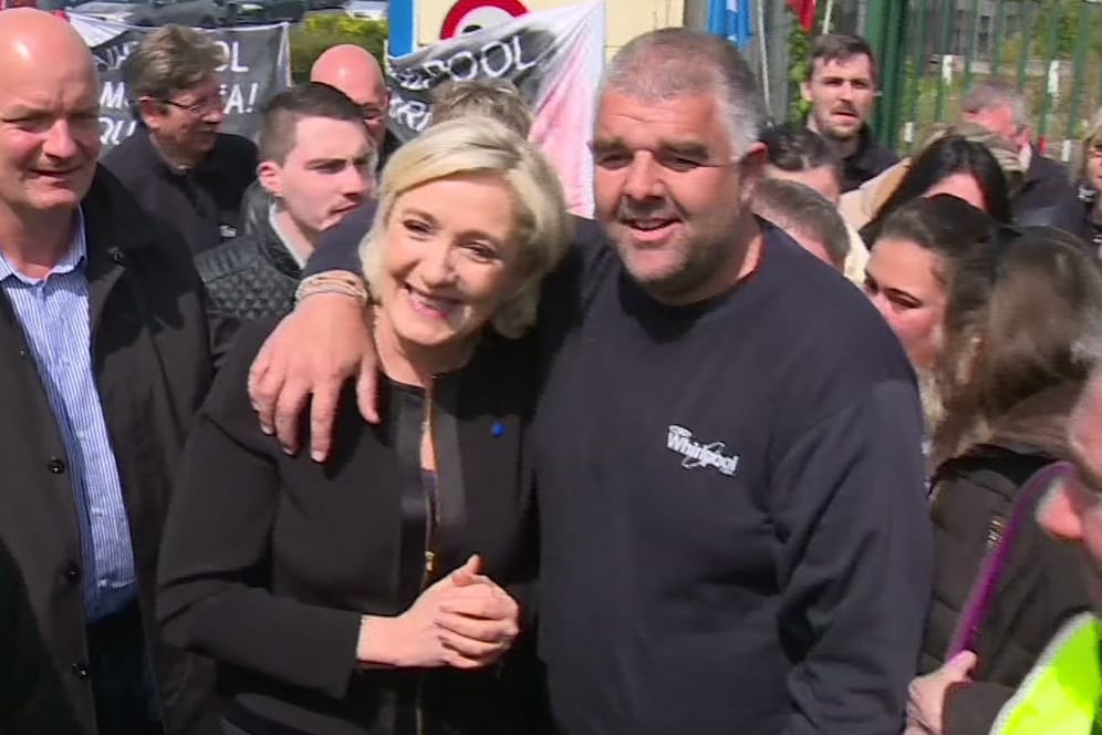 Marine Le Pen inszeniert sich als Interessenvertreterin der Arbeiter.