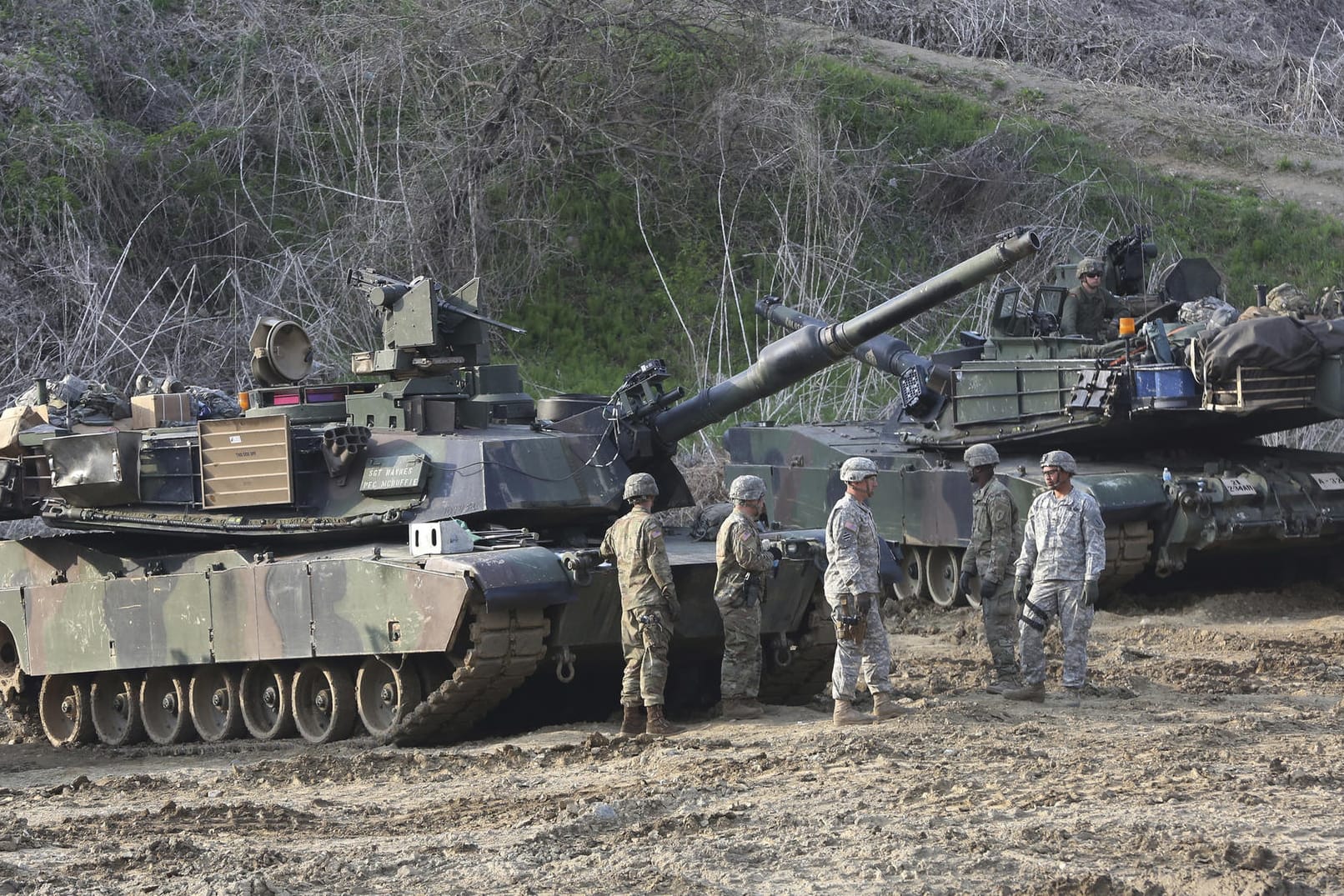US-Soldaten bei einem Manöver nahe der Grenze zu Nordkorea.