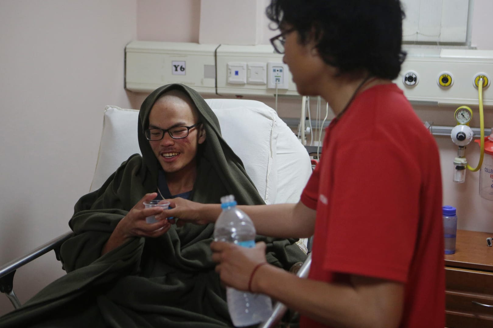Liang Sheng-yueh wird in einem Krankenhaus behandelt.
