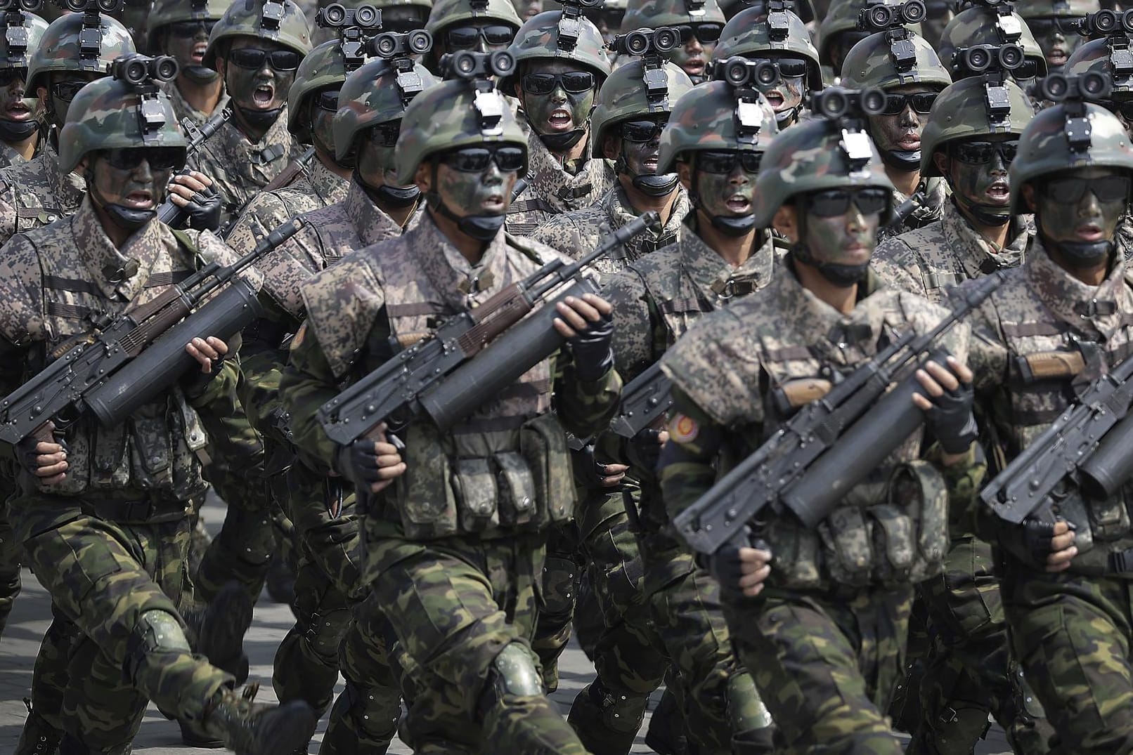 Nordkoreanische Elitesoldaten bei einer Parade in Pjöngjang.