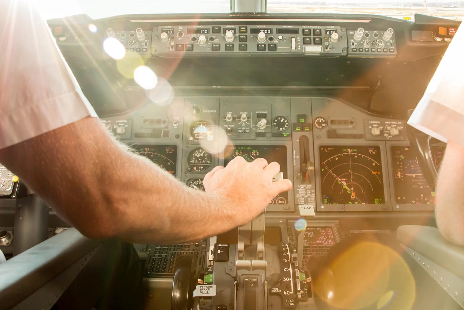 Piloten beim Take-off