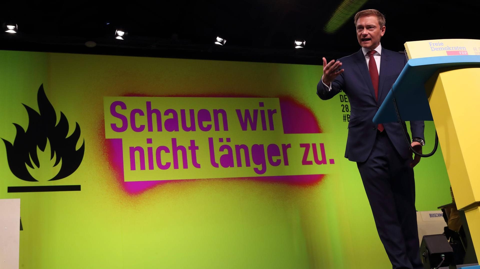 Christian Lindner, Bundesvorsitzender der FDP beim Bundesparteitag in Berlin. Christian Lindner, Bundesvorsitzender der FDP beim Bundesparteitag in Berlin.