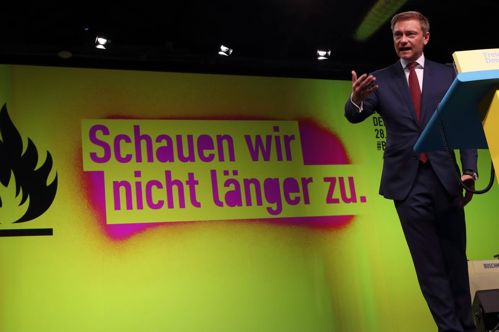 Christian Lindner, Bundesvorsitzender der FDP beim Bundesparteitag in Berlin.