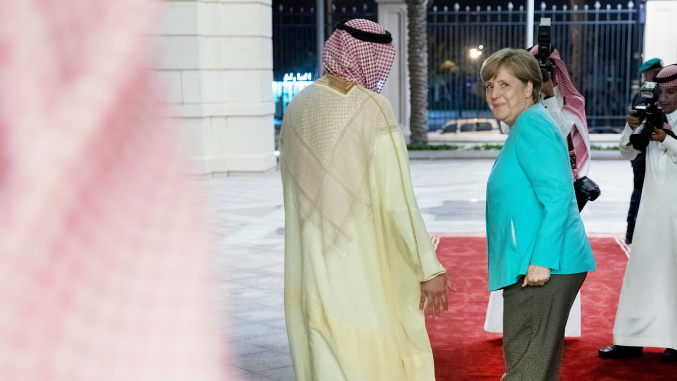 Bundeskanzlerin Angela Merkel in Dschidda, Saudi-Arabien.