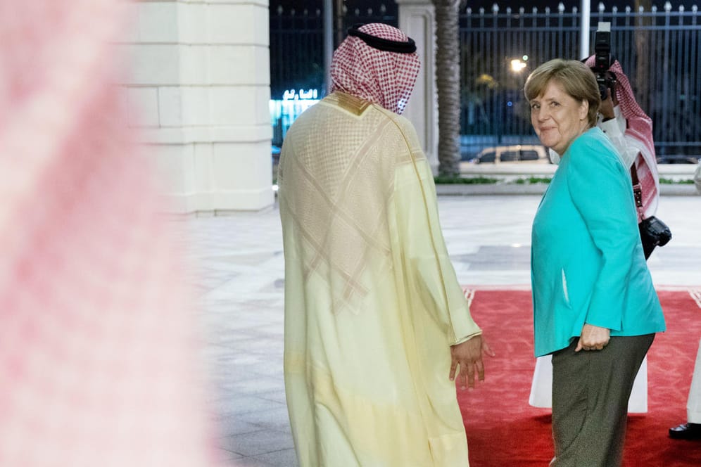 Bundeskanzlerin Angela Merkel in Dschidda, Saudi-Arabien.
