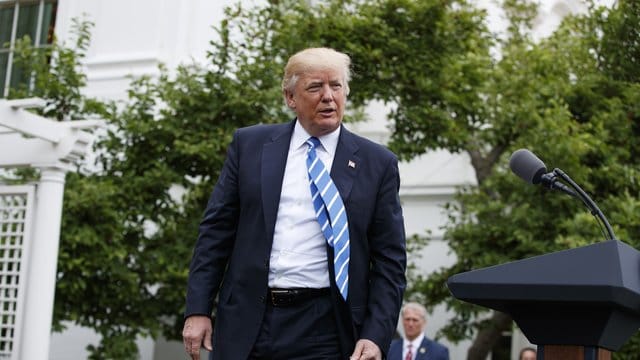 US-Präsident Donald Trump weißen Haus in Washington.