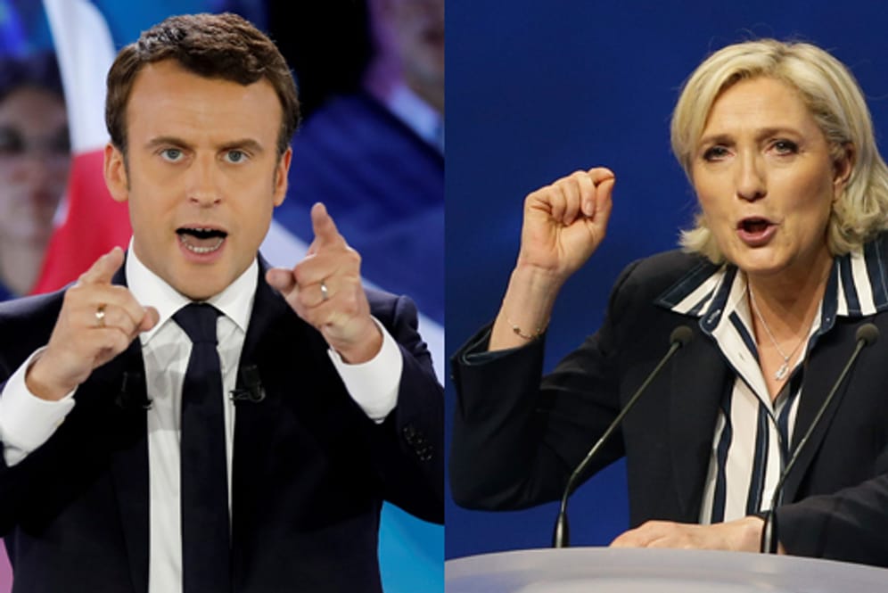 Emmanuel Macron liefert sich mit Marine Le Pen ein letztes TV-Duell.