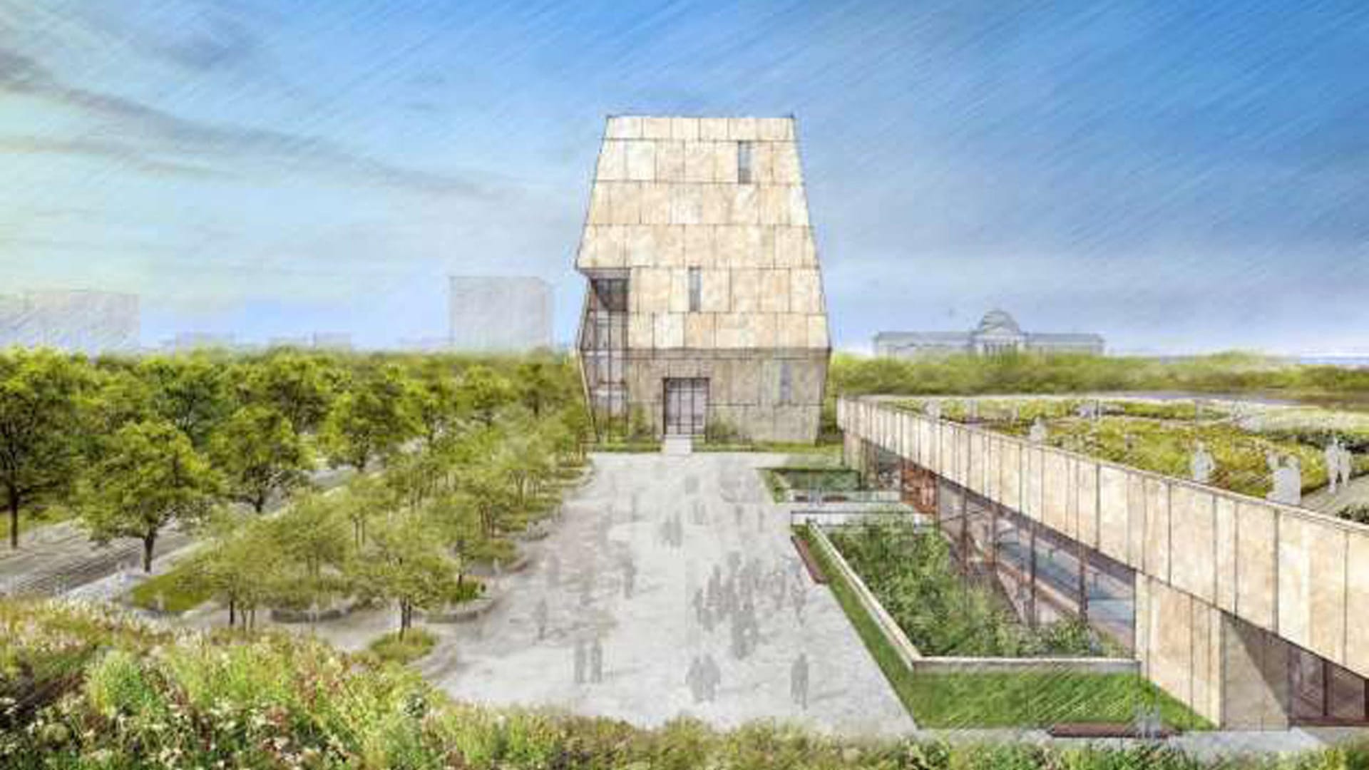 Vorläufiges Modell von Obamas "Presidential Library".