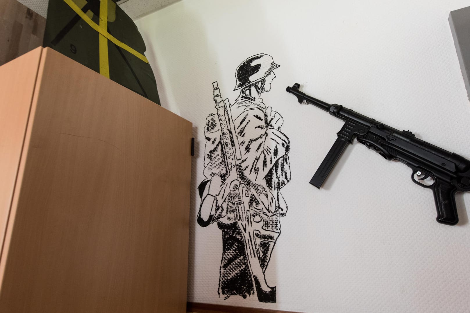 Aufenthaltsraum, der sogenannten Bunker, des Jägerbataillons 291 der Bundeswehr in Illkirch bei Straßburg (Frankreich).