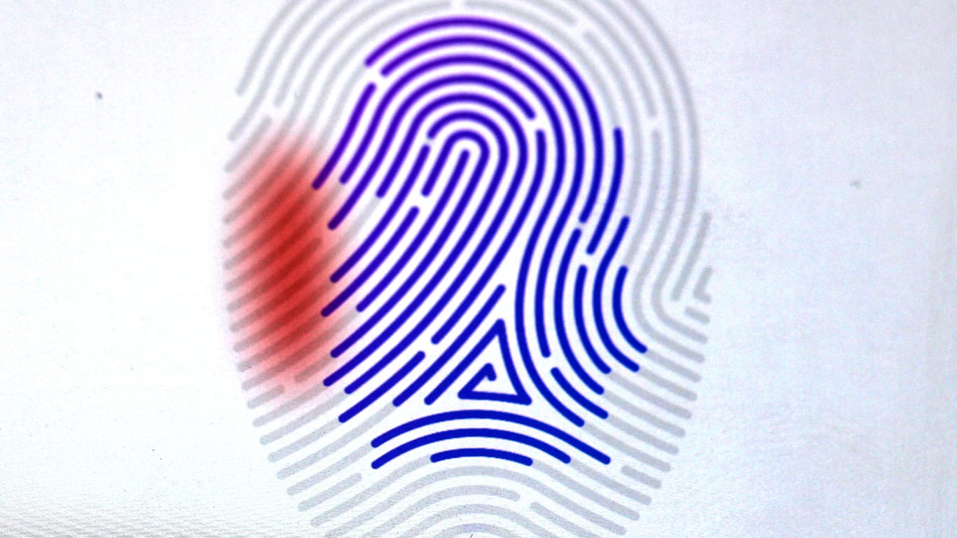 Screenshot eines Fingerabdruckscanners