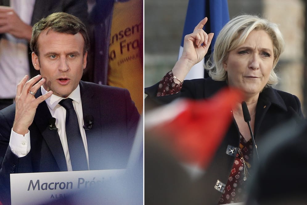 Emmanuel Macron gilt bei der Frankreich-Wahl als Favorit. Doch auch Marine Le Pen kann immer mehr Wähler für sich gewinnen.