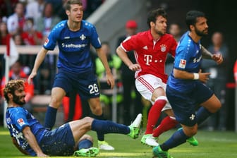 Bayern Munich's Juan Bernat scores their first goal