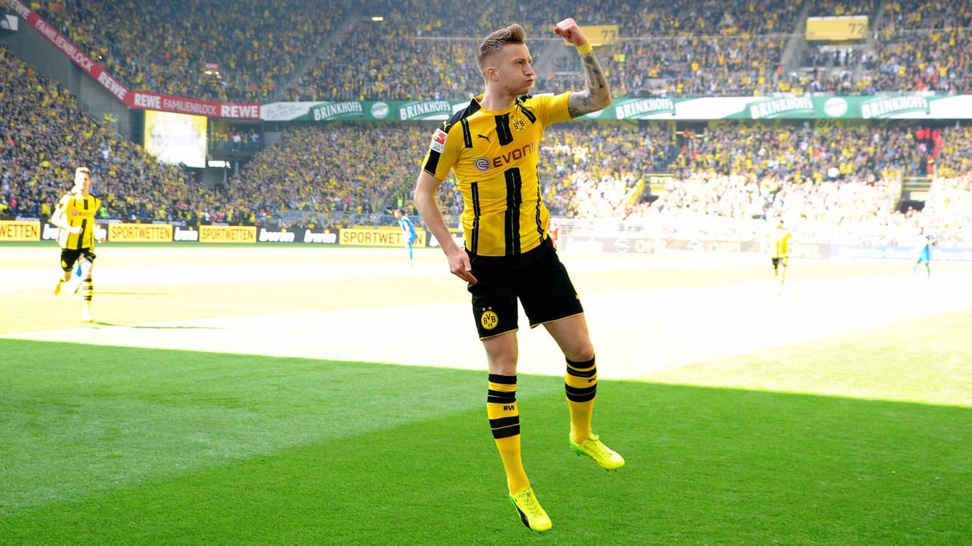 In Top-Form: Dortmunds Torjäger Reus bejubelt seinen Treffer gegen Hoffenheim.