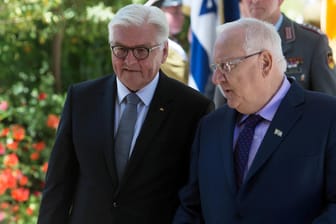 Bundespräsident Steinmeier beimTreffen mit dem israelischen Präsidenten Reuven Rivlin.