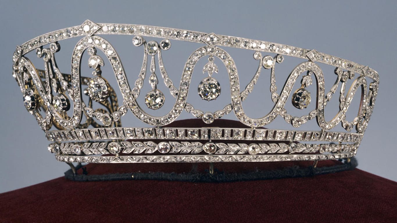 Das Diadem aus Gold, Platin und 367 Brillanten gehörte der Großherzogin Hilda.