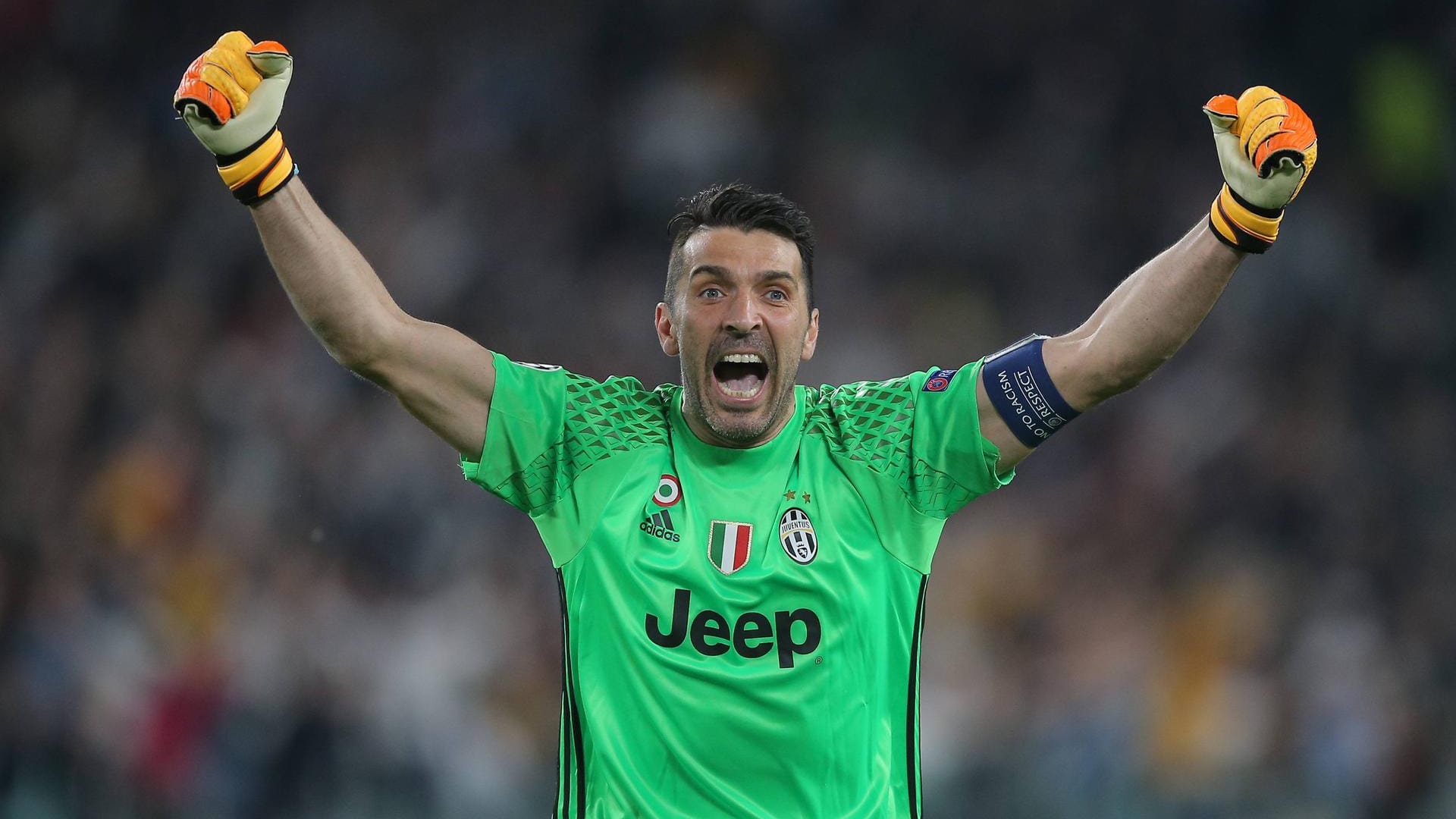 Juve-Torwart Buffon jubelt über das 1:0. Die Torwart-Ikone steht vor seinem dritten Champions-League-Finale.