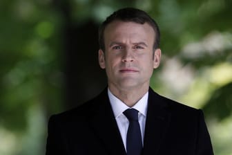 Der neugewählte französische Präsident Emmanuel Macron nimmt am 10.05.2017 in Paris an einer Gedenkveranstaltung zur Abschaffung der Sklaverei teil.