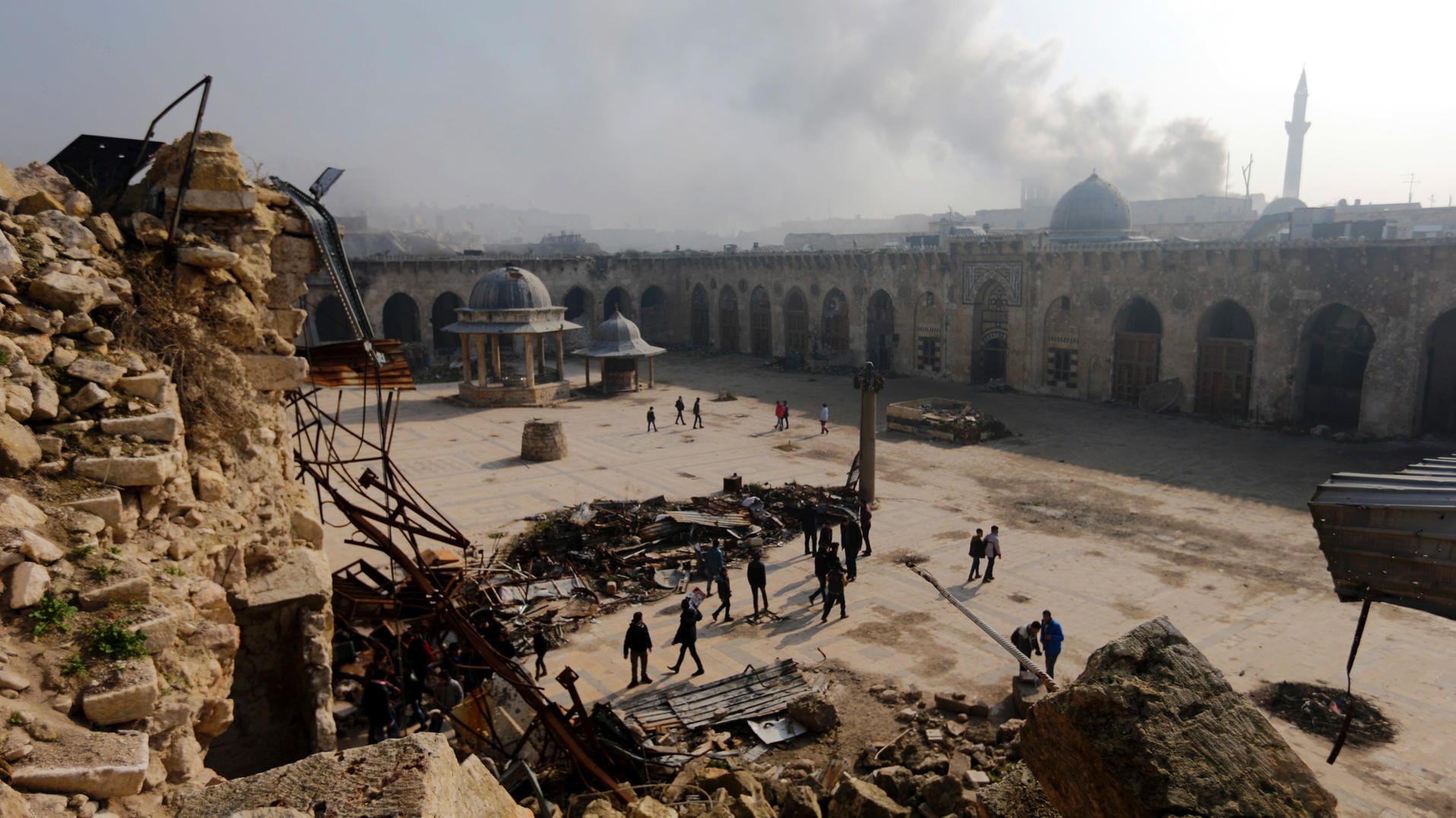 Die Grand Umayyad Moschee in Aleppo. Auch in dieser Region wird weiter gekämpft.