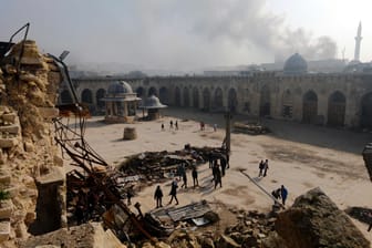 Die Grand Umayyad Moschee in Aleppo. Auch in dieser Region wird weiter gekämpft.