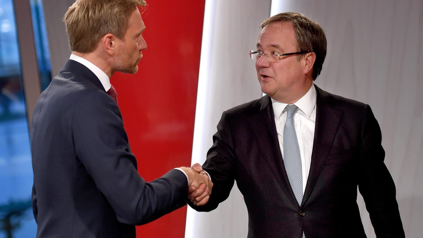 Schon ein Team? Der FDP-Vorsitzende Christian Lindner (l) und CDU-Spitzenkandidat Armin Laschet.